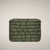 Unisex quilted pouch Thalassa in pine green - Beyond Outerwear Woman FW26 | Save The Duck