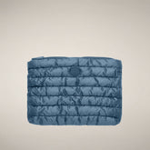 Unisex Quilted Pouch Thalassa in Dolphin Blue - Beyond Outerwear Woman FW26 | Save The Duck