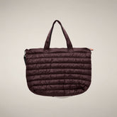 Gepolsterte Shopper-Bag Angus in Bordeaux-Schwarz - Produkte | Save The Duck