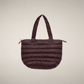 Gepolsterte Shopper-Bag Caron in Bordeaux-Schwarz - Produkte | Save The Duck