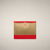 Unisex-Tasche Giah in Khaki Brown und Jack Red | Save The Duck