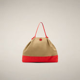 Unisex-Tasche Giah in Khaki Brown und Jack Red | Save The Duck