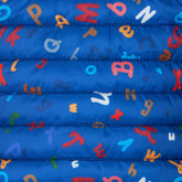 Piumino neonato unisex Dag blu con stampa lettere | Save The Duck