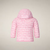 Piumino neonato unisex Dag rosa con stampa fiori | Save The Duck