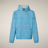 Giacca a vento bambini Fede azzurro con stampa papere | Save The Duck