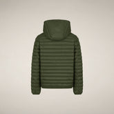 Piumino bambino Huey verde oliva | Save The Duck