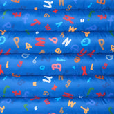 Boys’ puffer jacket Bron with letters print on Blue | Save The Duck