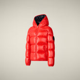 Doudoune pour garçon animal-free Artie rouge vif pour garçon | Save The Duck