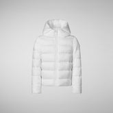 PIUMINO ANIMAL FREE BAMBINA BIBI WHITE | Save The Duck