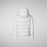 PIUMINO ANIMAL FREE BAMBINA BIBI WHITE | Save The Duck