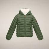 Jungen-Steppjacke Finnegan in Thymiangrün - FW26 Duck to school Kids | Save The Duck