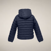 Jungen-Steppjacke Finnegan in Blau-Schwarz - FW26 Duck to school Kids | Save The Duck
