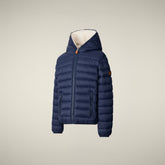 Piumino bambino animal free Finnegan blu navy | Save The Duck