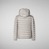 PIUMINO ANIMAL FREE BAMBINA IRIS RAINY BEIGE | Save The Duck