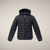 Mädchen-Steppjacke Iris in Blau-Schwarz | Save The Duck