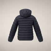Mädchen-Steppjacke Iris in Blau-Schwarz | Save The Duck