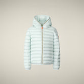 Doudoune pour fille animal-free Iris bleu glacier pour fille | Save The Duck