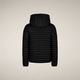 Doudoune à capuche Rosy noire pour fille | Save The Duck