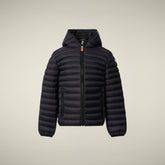 Boys' Flip animal-free puffer in Black | Save The Duck