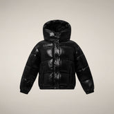 Mädchen-Cropped-Steppjacke Uma in Schwarz | Save The Duck