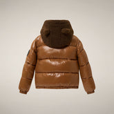 Girls' Bomber Jacket Ulla in Noisette Brown | Save The Duck