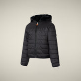 Giacca bambina reversibile Chloe in pelliccia animal free nero | Save The Duck