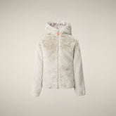 Giacca bambina reversibile Chloe in pelliccia animal free beige chiaro | Save The Duck