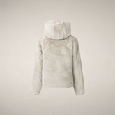 Giacca bambina reversibile Chloe in pelliccia beige chiaro - FW26 Girl | Save The Duck