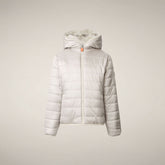 Veste pour fille réversible modèle Chloe en fourrure beige clair | Save The Duck
