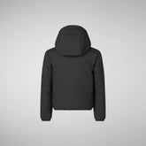 GIACCA CON CAPPUCCIO BAMBINO OLIVER BLU NERO | Save The Duck