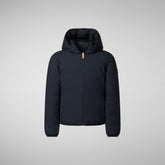 GIACCA CON CAPPUCCIO BAMBINO OLIVER BLU NERO | Save The Duck