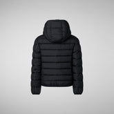 GIACCA CON CAPPUCCIO BAMBINO OLIVER BLU NERO | Save The Duck