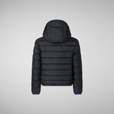 GIACCA CON CAPPUCCIO BAMBINO OLIVER ECLIPSE BLU | Save The Duck