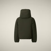 Veste réversible pour garçon animal free Oliver vert foncé pour garçon | Save The Duck