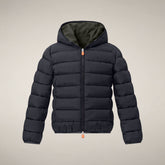 Giacca reversibile bambino Oliver verde scuro | Save The Duck