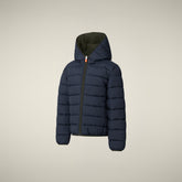 Veste réversible pour garçon animal free Oliver vert foncé pour garçon | Save The Duck