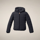 Boys' Reversible Puffer Jacket Oliver in Blue Black - FW26 Boy | Save The Duck