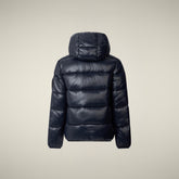 Piumino bambina animal-free Kate blu nero | Save The Duck