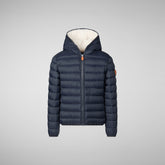 PIUMINO ANIMAL FREE BAMBINA LECI BLU NERO | Save The Duck