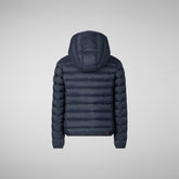 PIUMINO ANIMAL FREE BAMBINA LECI BLU NERO | Save The Duck