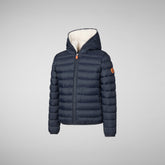 PIUMINO ANIMAL FREE BAMBINA LECI BLU NERO | Save The Duck