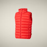 Gilet unisex animal-free Andy rosso vivo | Save The Duck