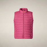 Gilet imbottito bambini unisex Dolin rosa azalea | Save The Duck