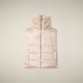 Gilet bambina reversibile Zenia beige chiaro | Save The Duck