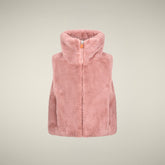 Gilet bambina reversibile Zenia rosa cipria | Save The Duck