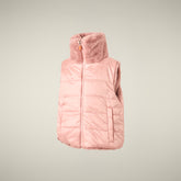 Gilet bambina reversibile Zenia rosa cipria | Save The Duck