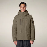 Herrenparka Hiram in Steinbeige | Save The Duck