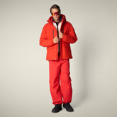 Parka uomo animal free Hiram rosso vivo - ARCTIC UOMO | Save The Duck