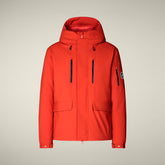 Parka uomo animal free Hiram rosso vivo - ARCTIC UOMO | Save The Duck