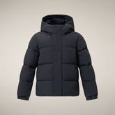 Jungenparka Joris in Blau-Schwarz - FW26 Duck to school Kids | Save The Duck